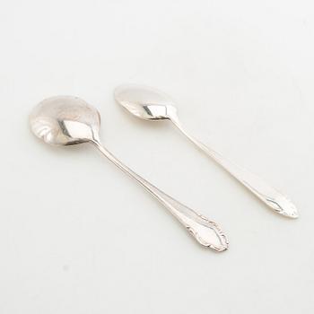 Cutlery service parts, 127 + 31 pieces, model Haga, GAB and C. G. Hallberg, Stockholm, 1950s/1960s.