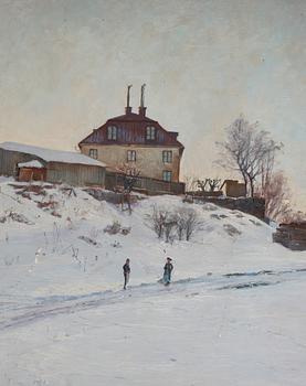 ANTON GENBERG, olja på duk. Sign och dat 1892.