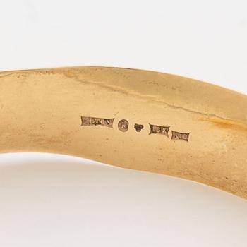 18K gold bangle, Alton.