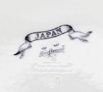 MATSERVIS, 118 delar, flintgods, "Japan" Rörstrand, 1900-talets början.