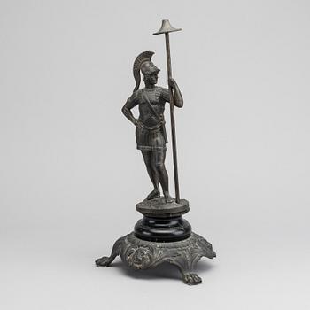 SKULPTUR, patinerad metall.  A.M Nacht 6821. Omkring 1900.