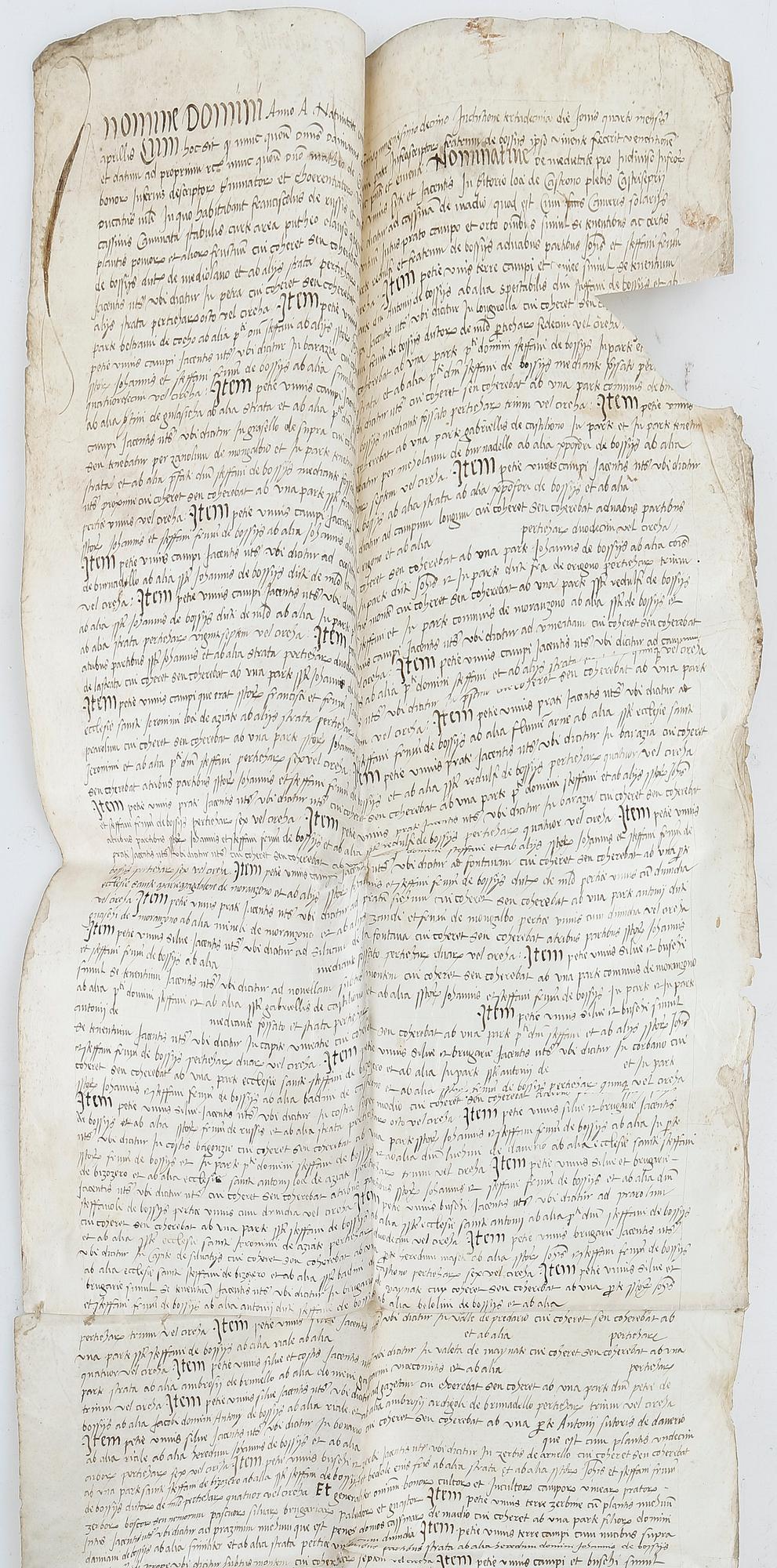 PERGAMENTDOKUMENT, daterat 4 april 1510.