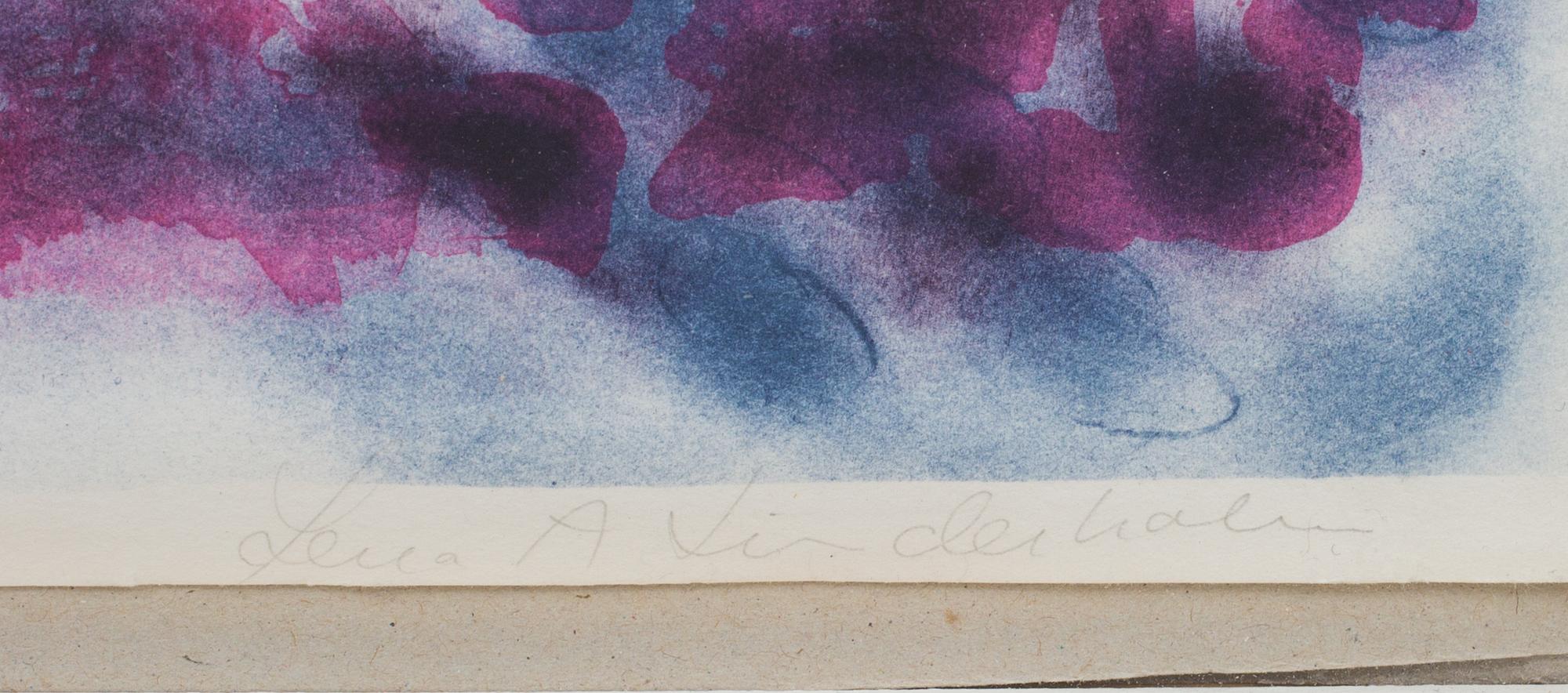 LENA LINDERHOLM, färglitografi, signerad och numrerad.