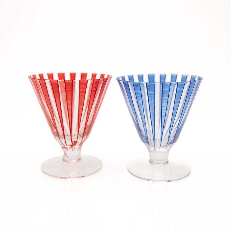 Bengt Orup, glass service, 9 dl, "Strikt", Johansfors, mid-20th century.