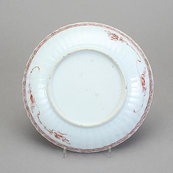 TALLRIK, porslin. Qing dynastin, Kangxi (1662-1722).
