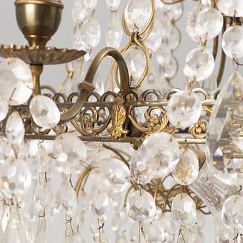 Chandelier, Gustavian style, mid-20th century.