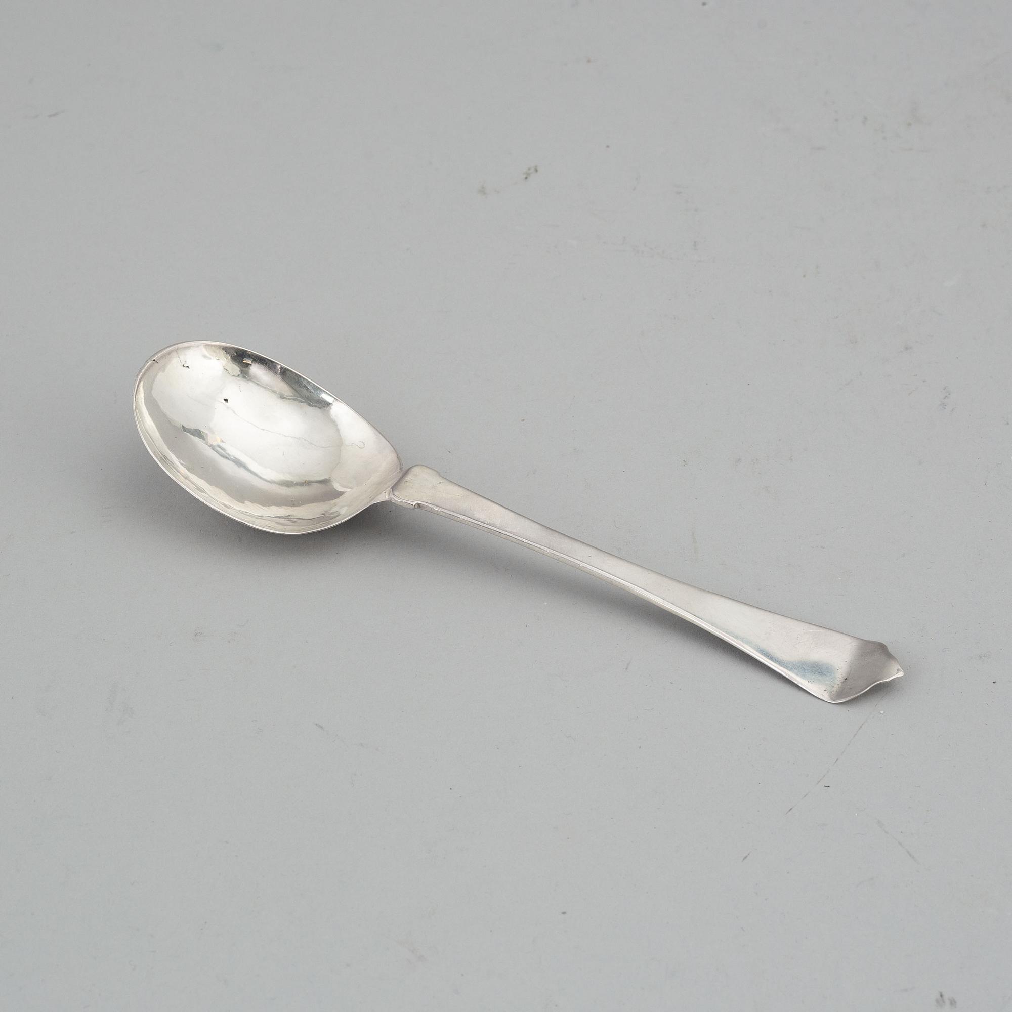 A Norwegian silver spoon, probably Emmich Römer, Bragernes, circa 1750.