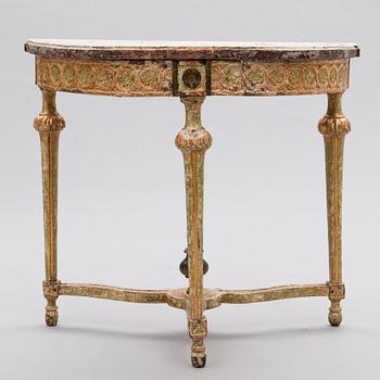 A Gustavian late 18th Century console table.