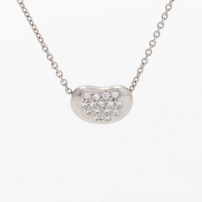 Tiffany & Co, Elsa Peretti, kaulakoru "Bean" platinaa ja timantteja.