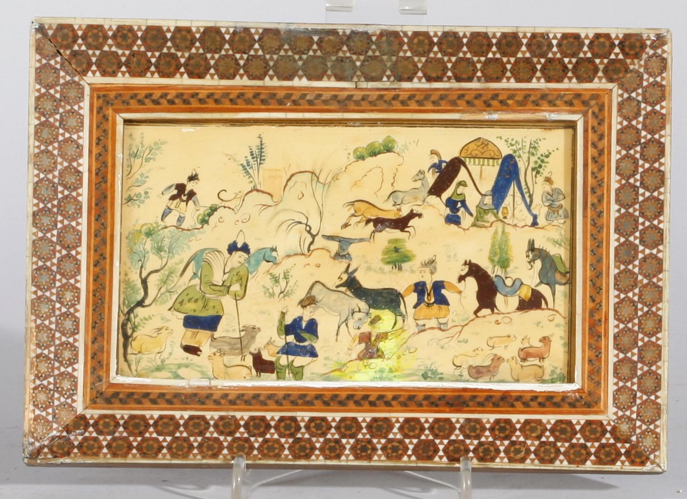 PARTI OTTOMANSKT MINIATYRMÅLERI, 6 delar.