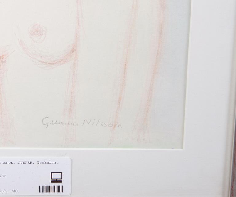 NILSSON, GUNNAR. Teckning. Sign.