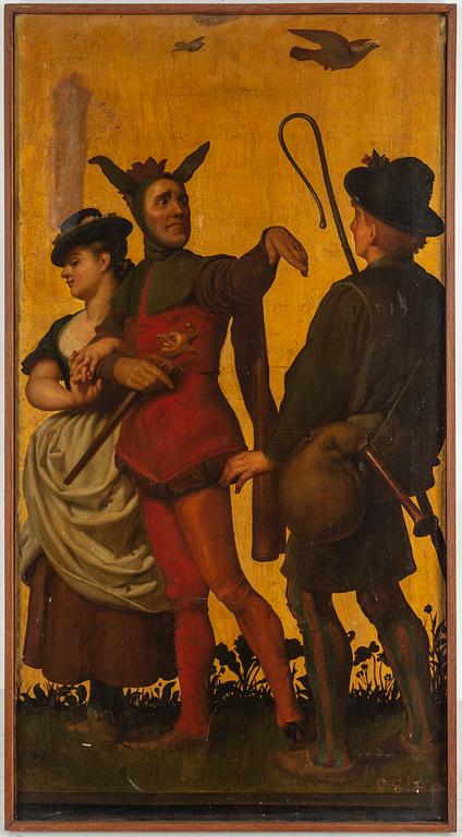 CHARLES GOGIN, 4, oil on canvas, signed Charles Gogin and C.G. With numbering 175 in red on all four.