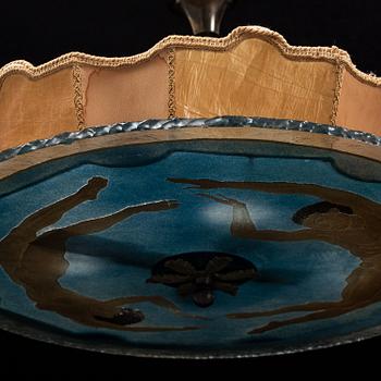A Swedish Modern glass ceiling light, 1930's/40's.