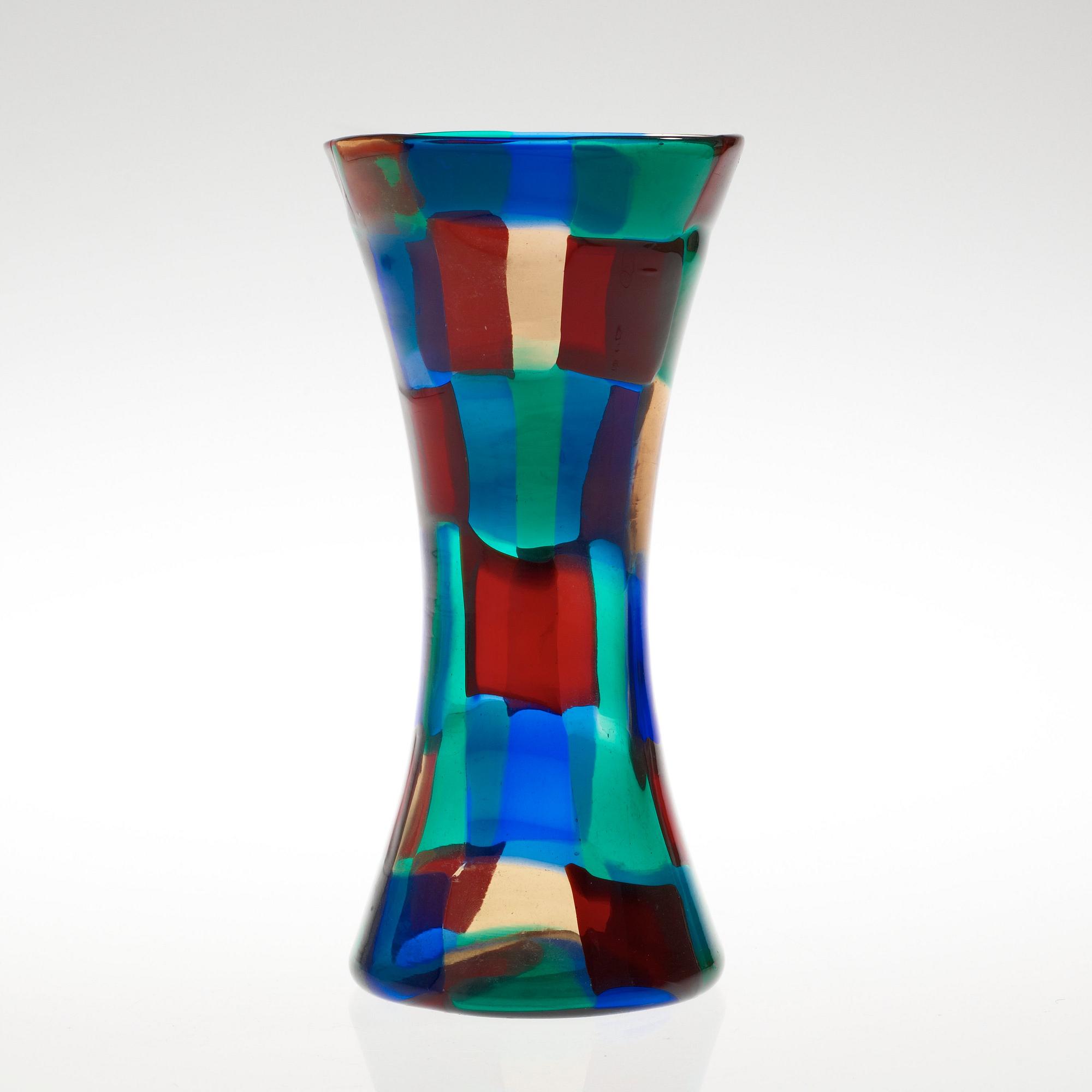 A Fulvio Bianconi 'Pezzato' glass vase, Venini, Italy 1950's.