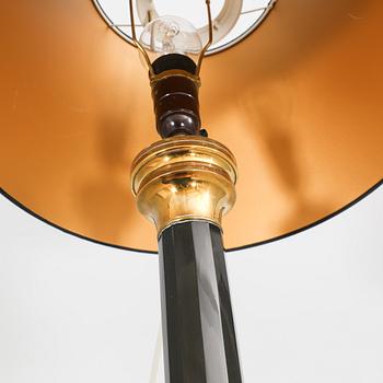 A 20th century brass table lamp.