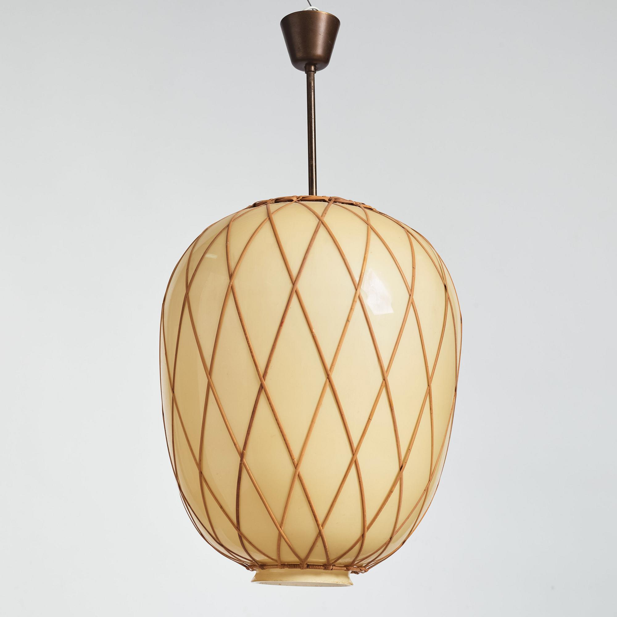Harald Notini, taklampa, "modell 11555" Arvid Böhlmarks Lampfabrik, Stockholm 1940-tal.