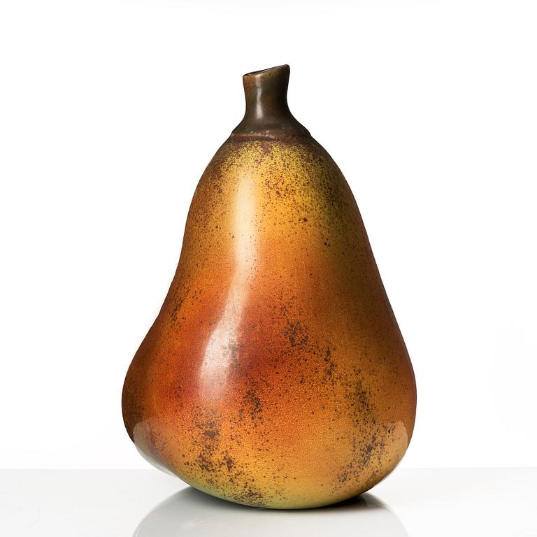 Hans Hedberg, a faience sculpture of a large pear, Biot, France.