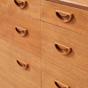 A Peter Hvidt & Orla Mølgaard Nielsen teak sideboard, Søborg Møbler, Denmark 1950's-60's.