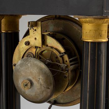 A mid 19th century mantel clock, probably France.