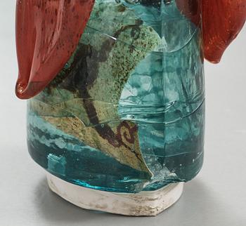 A Kjell Engman glass part sculpture group, Kosta Boda, Sweden 1997.