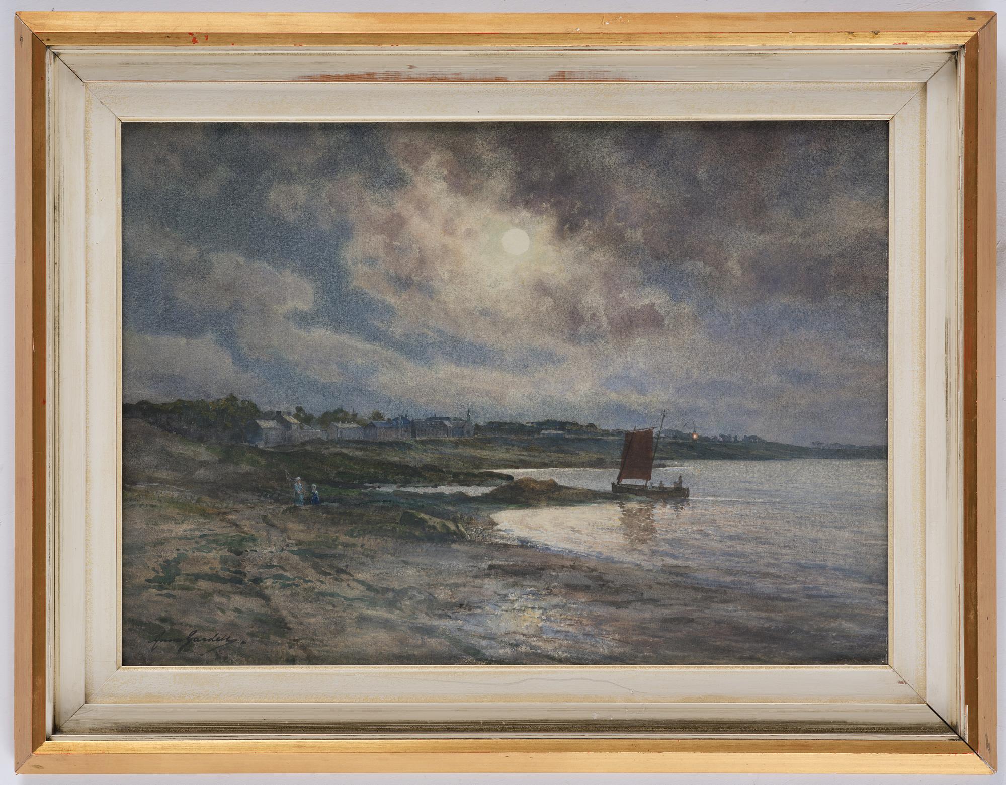 Anna Gardell-Ericson, Moonlight Landscape with Figures.