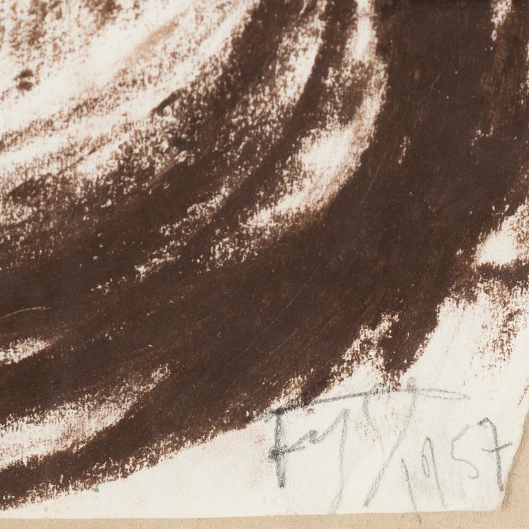 EDDIE FIGGE, pastel, signed and dated 1957.