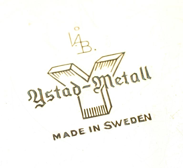 LJUSSTAKAR, 2 par,  mässing, "Lilja " Ivar Ålenius Björk,  Ystad Metall Made in Sweden.