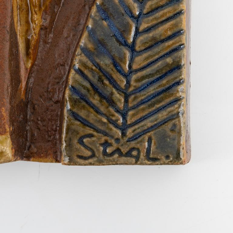 Stig Lindberg, a stoneware wall relief, Gustavsberg, Sweden.