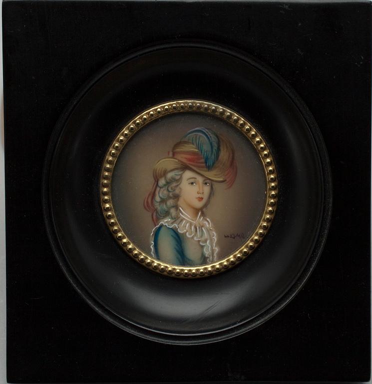 MINIATYRER, 7 st, sekelskiftet 1800/1900.