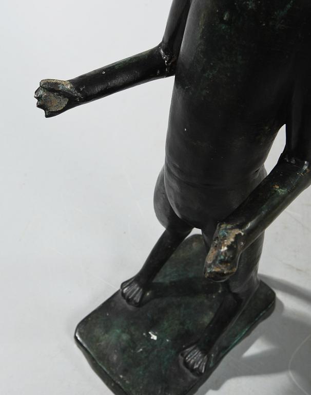 SKULPTUR, bemålad metall, 1900-talets andra hälft.