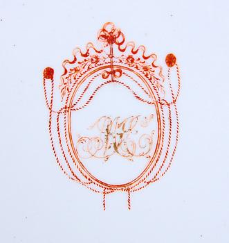 TALLRIK, porslin. Kina, 1700-talets mitt.