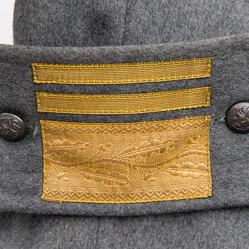 Five Finnish uniform overcoats, second half of 20th Century.