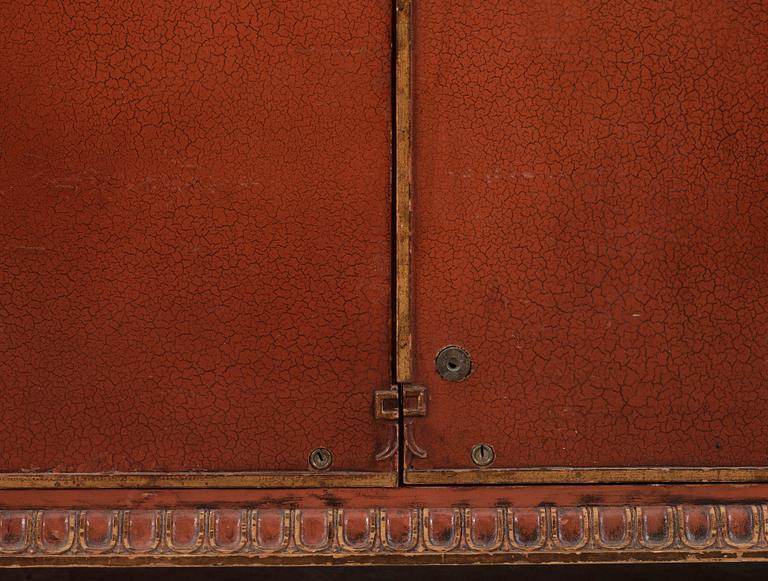 An Axel Einar Hjorth red lacquered wardrobe, 'Åbo', Nordiska Kompaniet 1929.