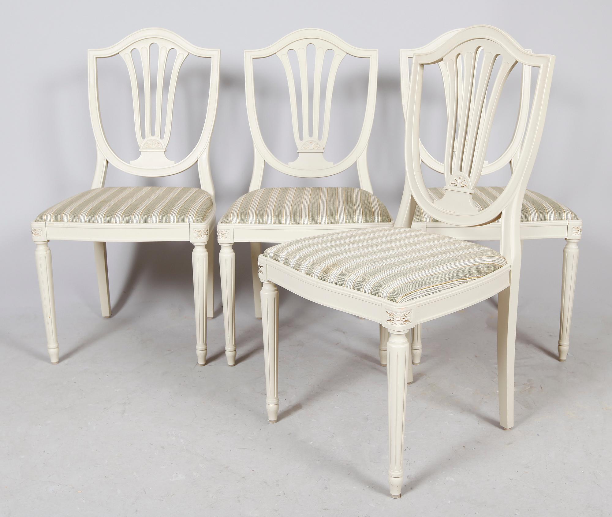 MATSALSMÖBEL, 5 del, gustaviansk stil, 1900-talets andra hälft.