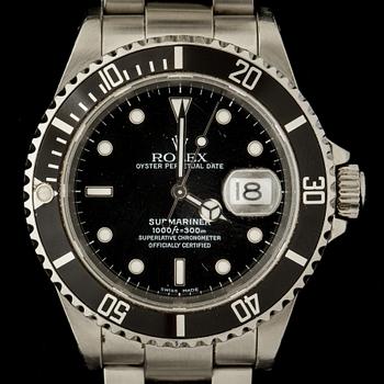ARMBANDSUR, Rolex Oyster Perpetual Date, Submariner, Superlative Chronometer.