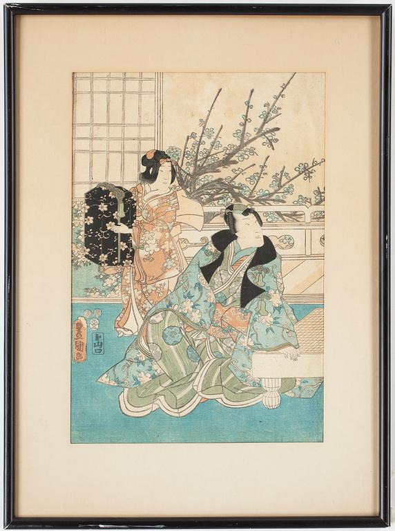TRÄSNITT, 2 st Japan, 1800-tal.