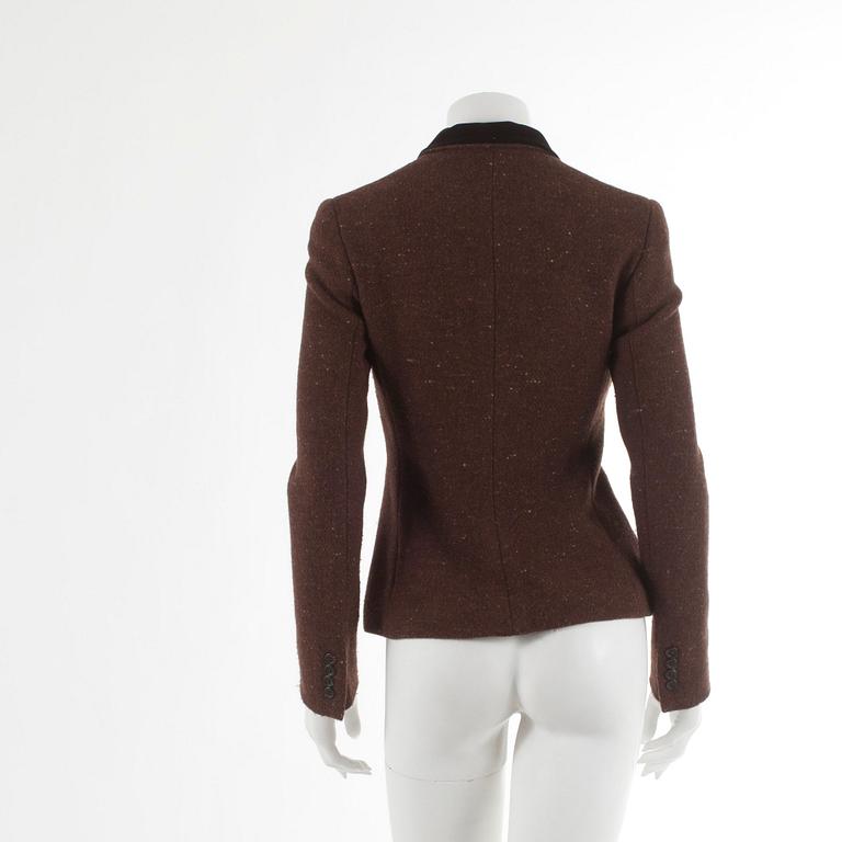 RALPH LAUREN, a brown wool- and cashmere blend jacket, size US 4.