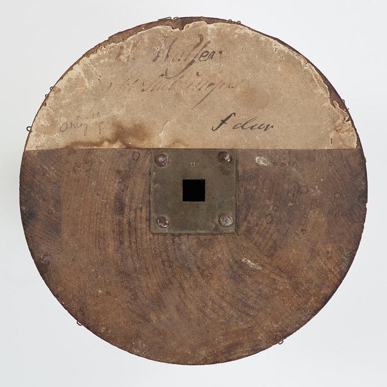 GOLVUR med spelverk, av Peter Strand 1798, med 14 stycken musikrullar. Sengustavianskt.