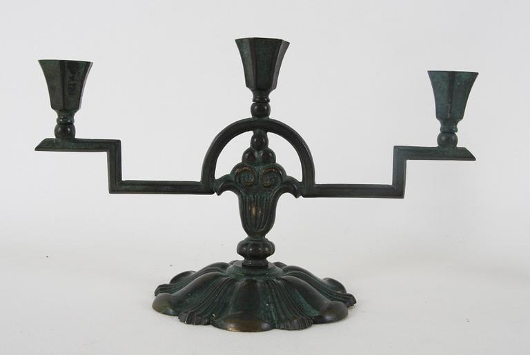 LJUSSTAKAR, ett par, art deco.