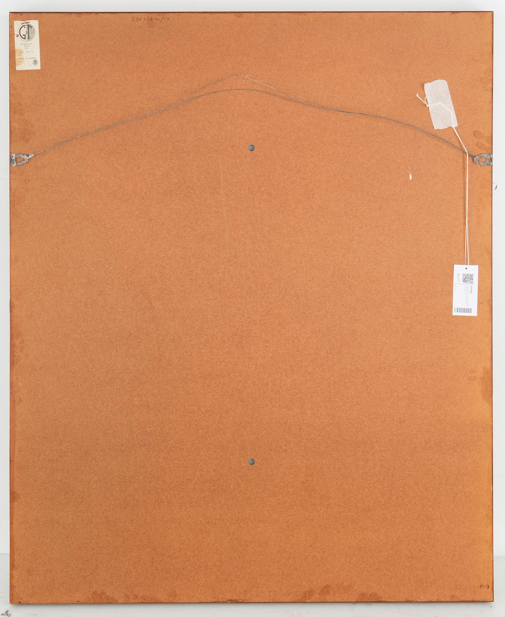 A mirror with a chest of drawer from Ateljé Glas & Trä, mid 20th century.