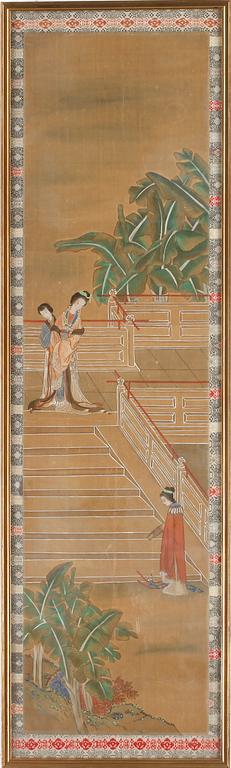 OKÄND KONSTNÄR, gouache på siden, Kina, 1900-tal.