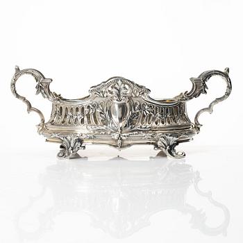 Jardinière, sterling silver, Louis XVI style, second half of the 20th century.