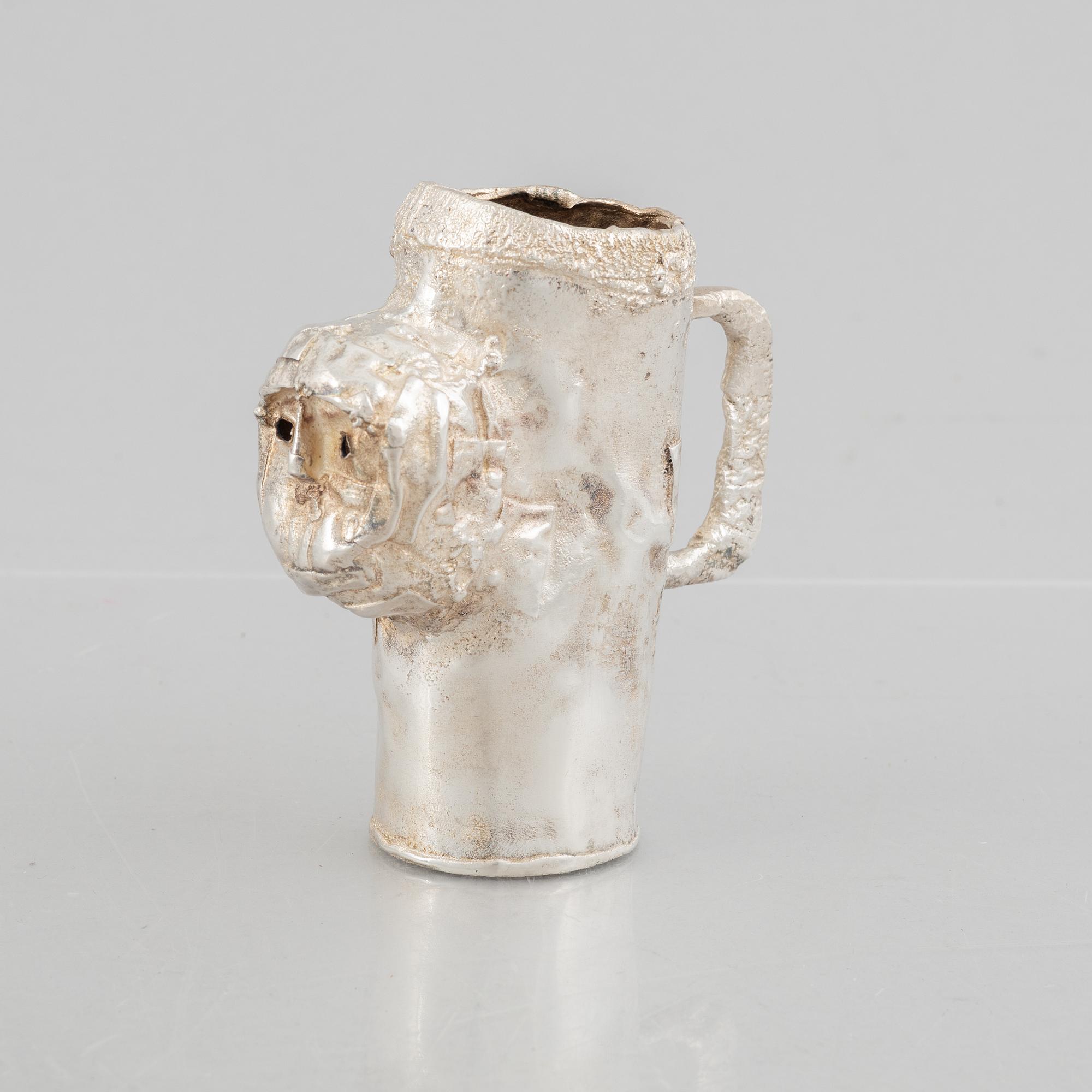 A silver vase, mark of Lars Arby, Gothenburg, Sweden 1975.