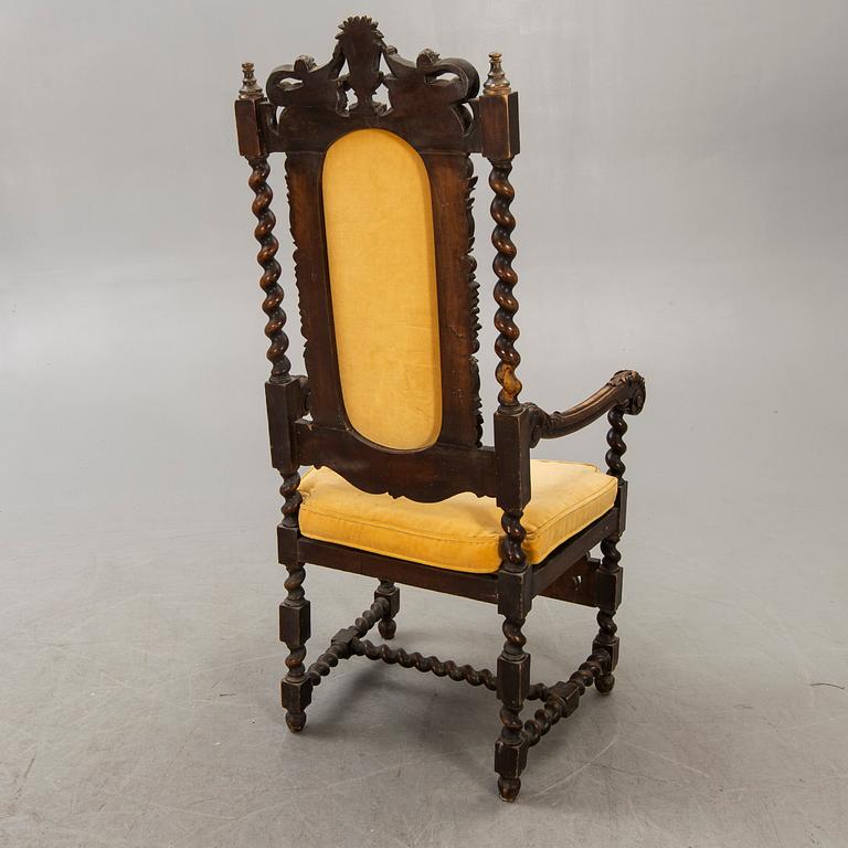 A Baroque style armchair later part of the 19th century.