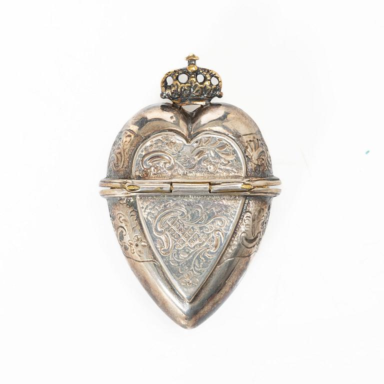 Luktdosa, silver, troligen Danmark 1800-tal.