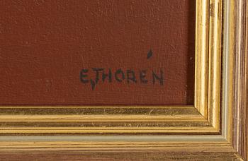 Esaias Thorén, oil on panel, signed.