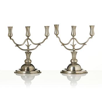 Firma Svenskt Tenn, a pair of candelabra model A 271, Stockholm, 1927.