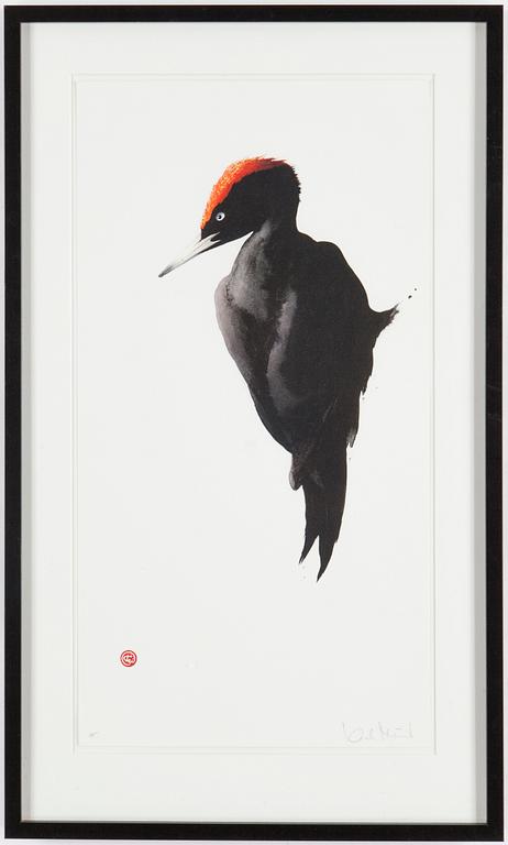 KARL MÅRTENS, färglitografi, signerad, provtryck.