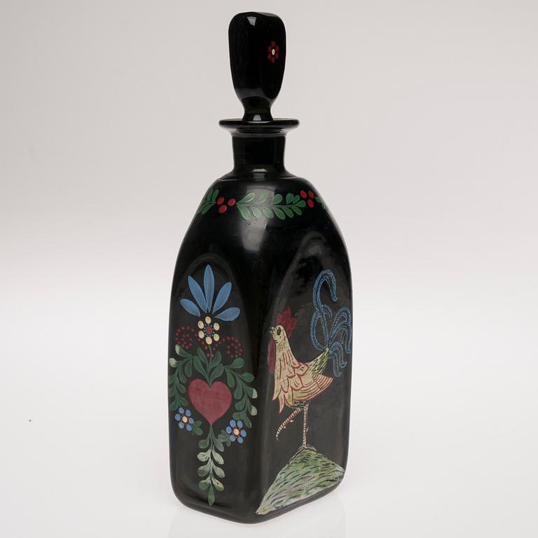 FLASKA, glas, 1800-tal.