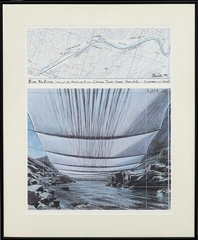 CHRISTO & JEANNE-CLAUDE, "" Over the river", offset print.